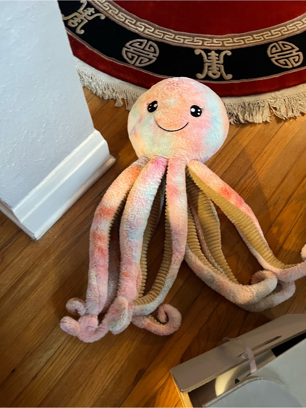 Plush Octopus Toy - Pastel Rainbow